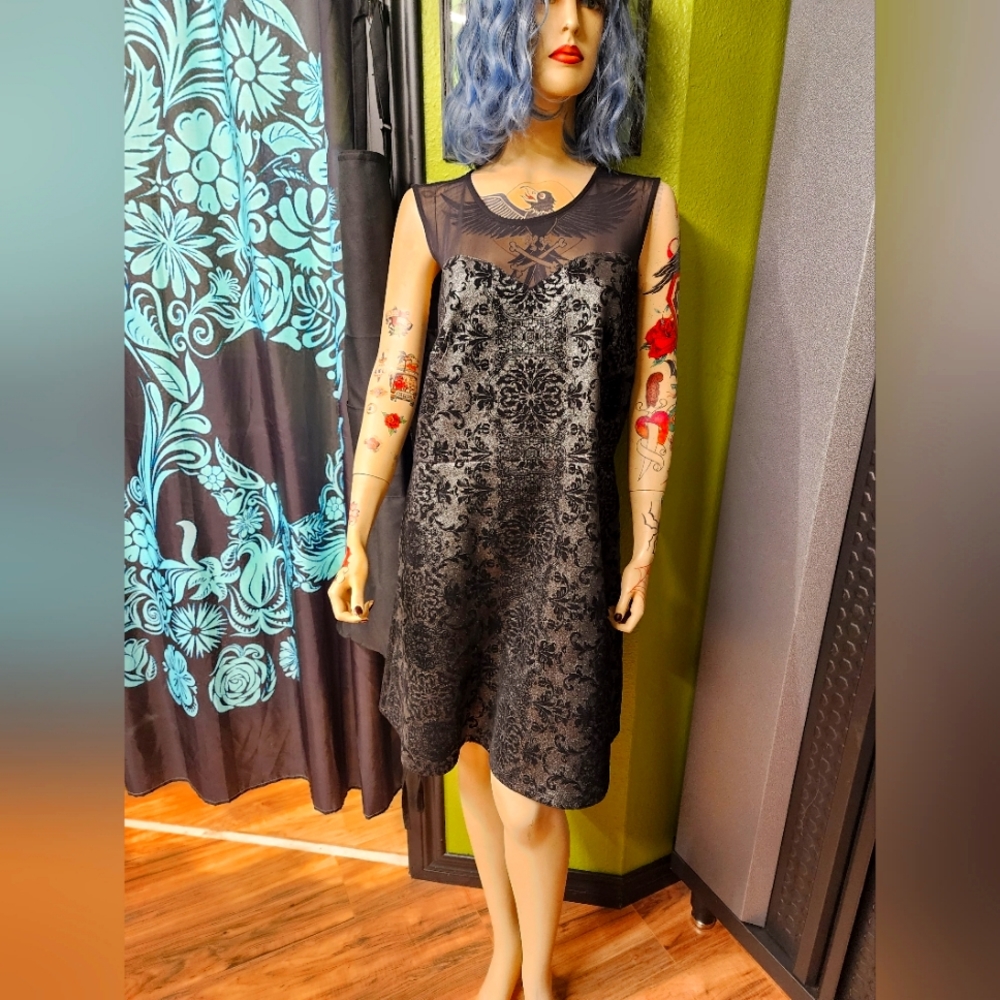 Maurices silver flecked mesh dress  XXL